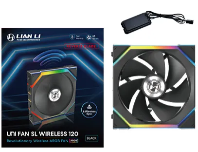 UNI FAN SL120 Wireless Reverse Svart