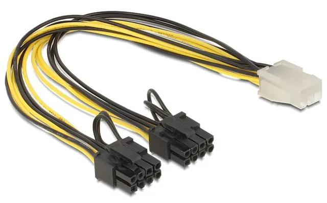 - Strömkabel - 8-stifts PCIe-ström (6+2) (h