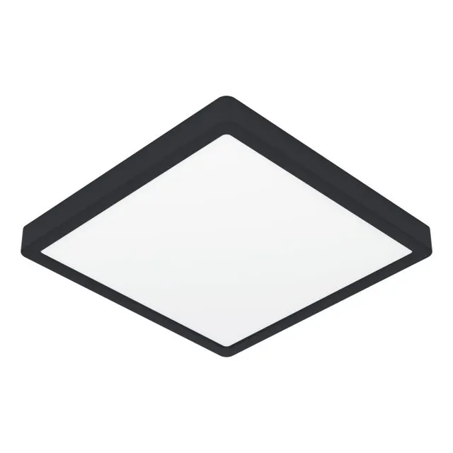 FUEVA 6-Z PLAFOND 390X390 RGB/CC 17.8W 2700LM IP44 SVART