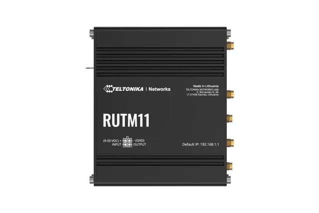 RUTM11 Industrial 4G LTE Router (RUTM11000000 / Standard package with EU PSU) - Router 802.11a/b/g/n/Wi-Fi 5 Wave 2