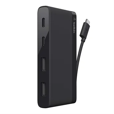 USB-C-hub Belkin 4-Port Mini Hub, 2xUSB-C + 2xUSB-A - Svart