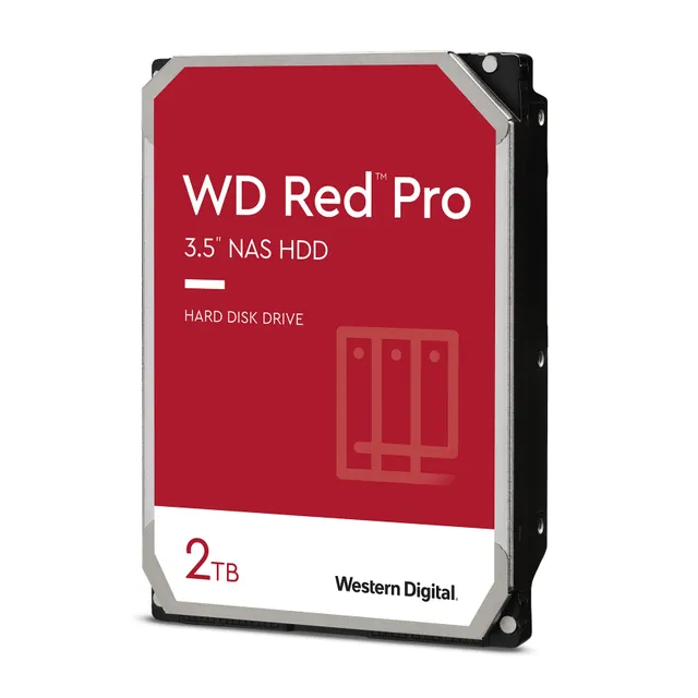 WD Red Pro WD2002FFSX - Hårddisk - 2 TB - inbyggd - 3.5 - SATA 6Gb/s - 7200 rpm - buffert: 64 MB
