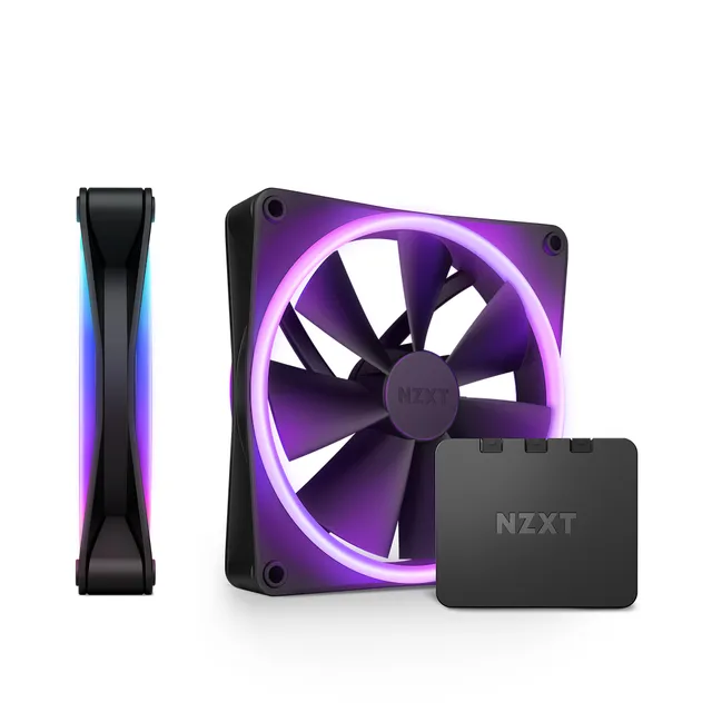 F140 RGB DUO 2-pack & RGB Controller - Black - Chassi fläkt - 140mm - Svart med RGB LED - 36 dBA