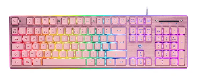 GAMING Full Size - Gaming Tangentbord - Nordisk - Rosa