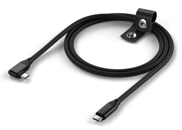 Right Angle USB-C -kaapeli, 240 W, 1 m, musta