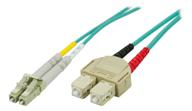 OM3 fiberkabel LC - SC, duplex, multimode, 50/125, 3m (LCSC-63)