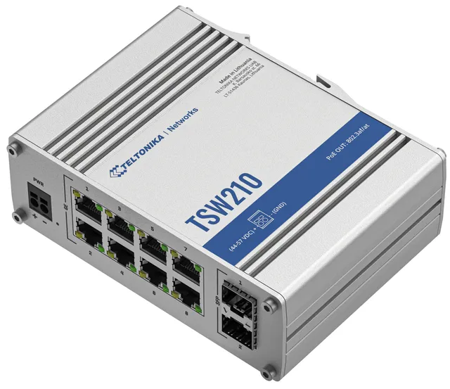 TSW210 Industrial Ethernet Switch 8-Port Unmanaged