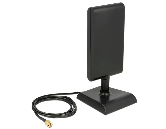 WLAN RP-SMA - Antenn - Wi-Fi, Bluetooth - 6 dBi (för 2,4 GHz - 2,5 GHz), 9 dBi (för 5,15 - 5,875 GHz) - riktnings- - svart