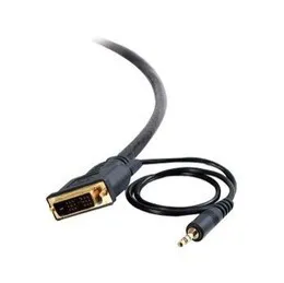 - VGA-/ljudkabel - mini-phone stereo 3.5 mm, DVI-A till HD-15 (VGA), mini-phone stereo 3.5 mm