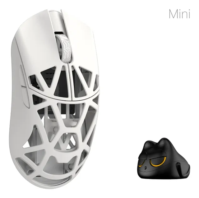 Beast X Mini Pro Solid Sides - White (Omron Optical) Wireless 8K Magnesium