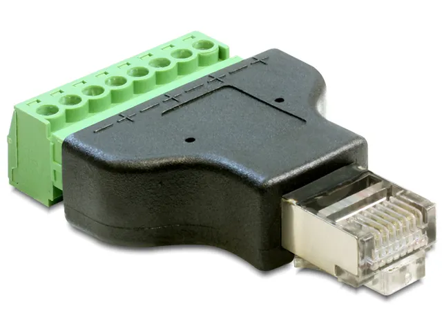 terminalblocksadapter, RJ45 hane, 8-pin