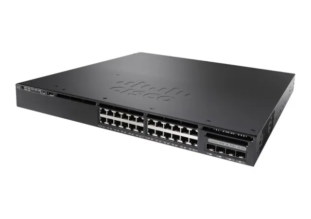 Catalyst 3650-24PD-S - Switch - L3 - Administrerad - 24 x 10/100/1000 (PoE+) + 2 x 10 Gigabit SFP+ - skrivbordsmodell, rackmonterbar - PoE+ (390