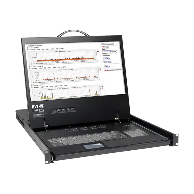 Eaton Series 8-Port Rack Console VGA KVM Switch w/ 19" LCD 1U TAA