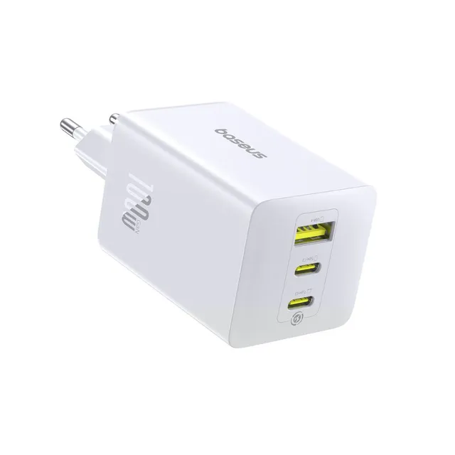 EnerFill FE11 2 x USB-C / USB-A 100W Wall Charger White