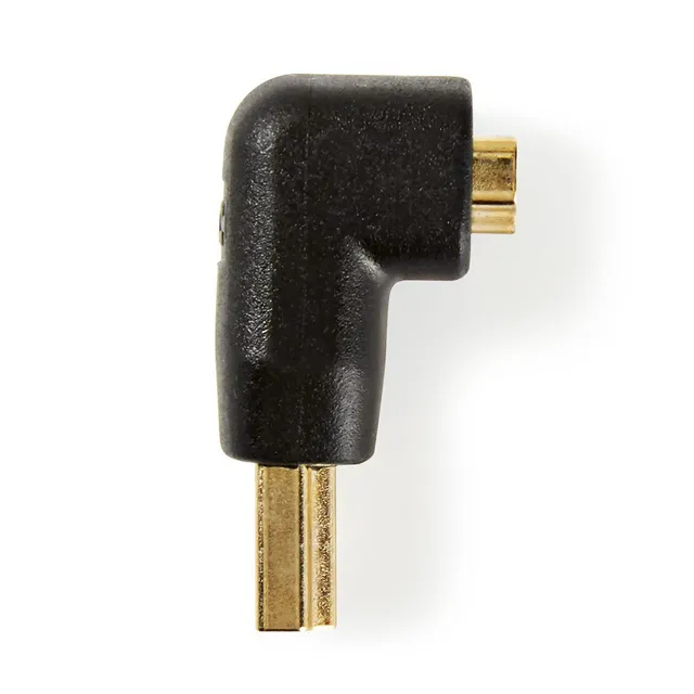 HDMI™ Adapter | HDMI™ Kontakt | HDMI™ Utgång | Guldplaterad | Vinklat 90° | ABS | Svart | 1 st. | Låda
