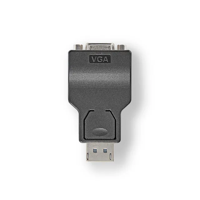 Displayport-adapter | DisplayPort Hane | VGA hona 15p | 1080p | Nickelplaterad | Rak | Rund | ABS | ABS | Svart | Låda