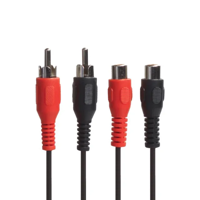 One Phono forlængerkabel. 5m. Sort