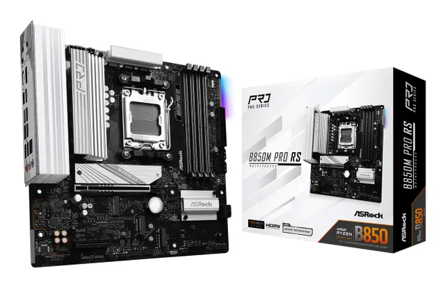 B850M Pro RS Moderkort - AMD B850 - AMD AM5 - DDR5 RAM - Micro-ATX