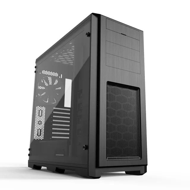Enthoo Pro Tempered Glass - Tower - utökad ATX - genomskinlig sidopanel (härdat glas) - ingen strömförsörjning - svart satäng - USB/ljud