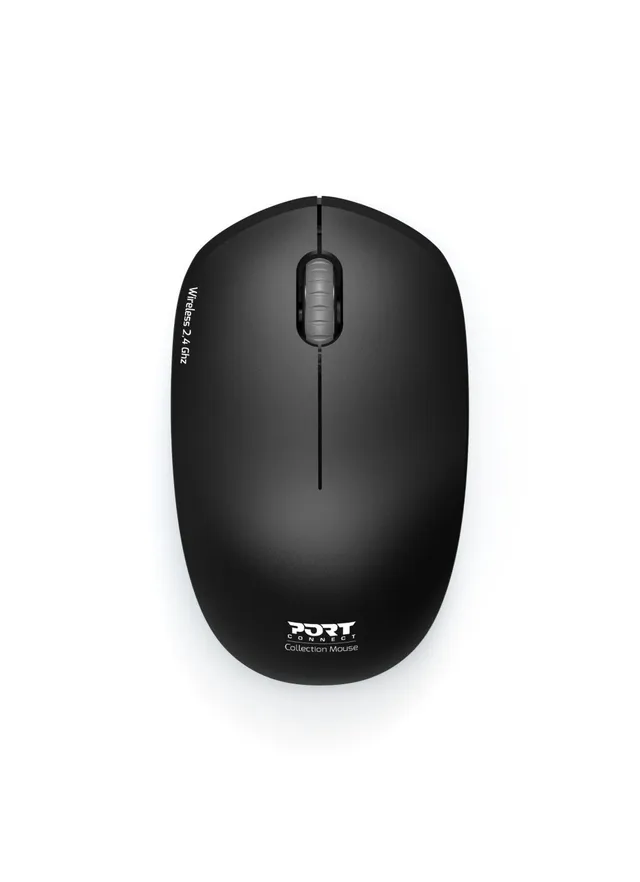 PORT Connect Collection - Mus - optisk - 3 knappar - trådlös - 2.4 GHz - trådlös USB-mottagare - grafit