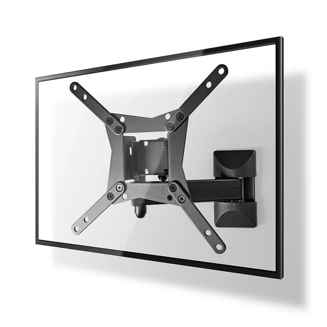 Tilt och vridbart TV väggfäste | 10 - 32 " | Maximal skärmvikt som stöds: 30 kg | Går att tilta | Roterbar | Minsta väggdistans: 68 mm | Maximalt väggavstånd: 370 mm | 3 Ledpunkt(er) | Stål | Svart