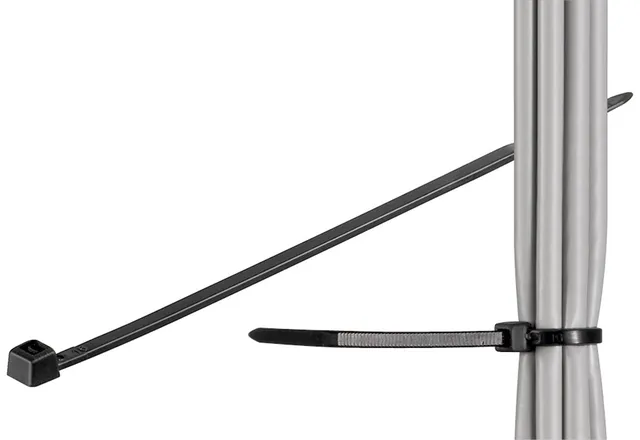 17069, Buntband tear-off, Nylon, Svart, -35 - 85 ° C, 200 mm, 2,5 mm