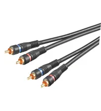 2 x RCA - 2 x RCA ljudkabel, 0,2 m