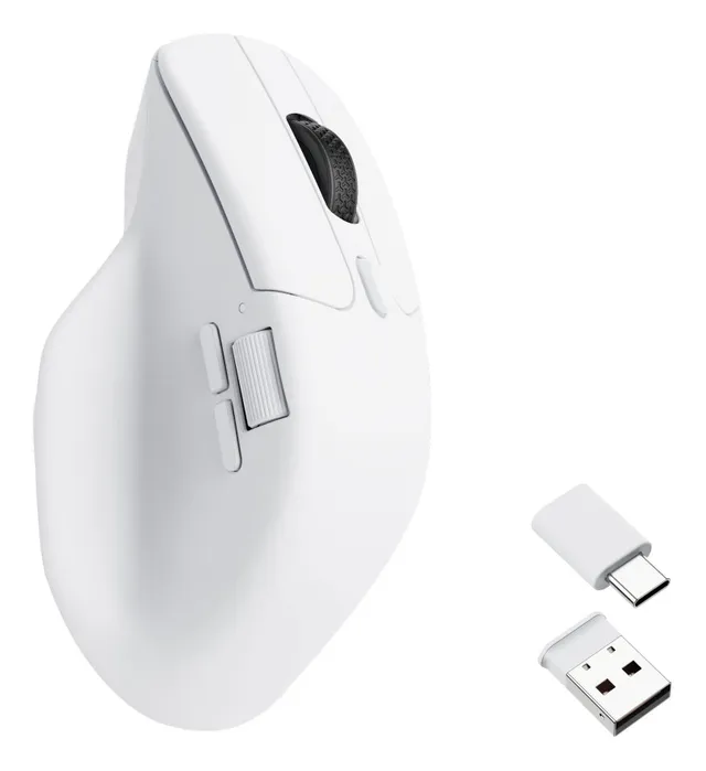 M6 4K Ergonomisk Trådlös Mus - Vit