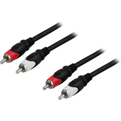 ljudkabel, 2xRCA ha - ha, 1m