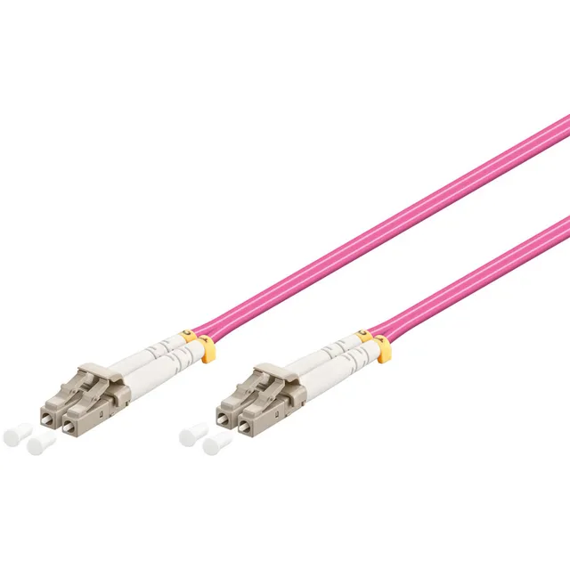 Fiber Optisk LC - LC OM4 - 15m - Röd - 15m