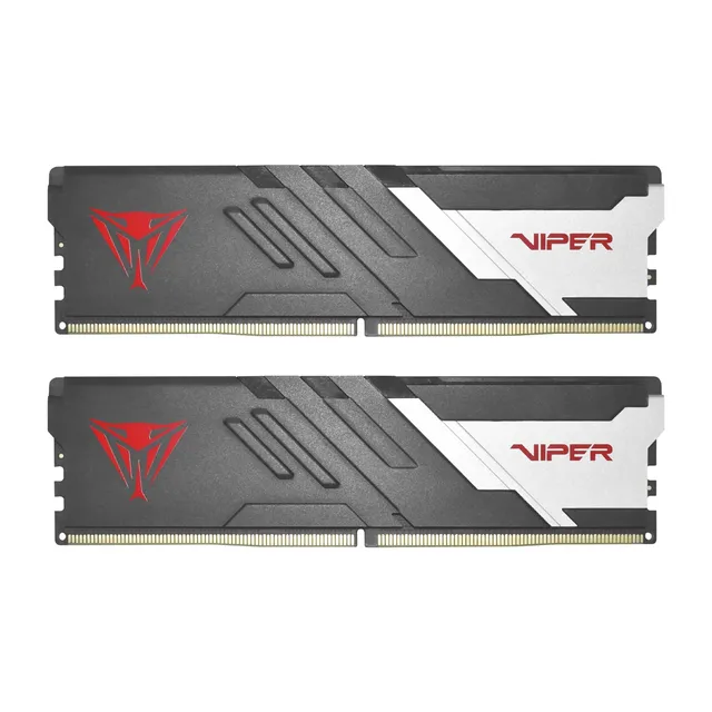 Patriot Viper Venom DDR5 series - DDR5 - sats - 16 GB: 2 x 8 GB - DIMM 288-pin - 5600 MT/s / PC5-44800 - CL40 - 1.25 V - ej buffrad - on-die ECC - silver, röd, mattsvart