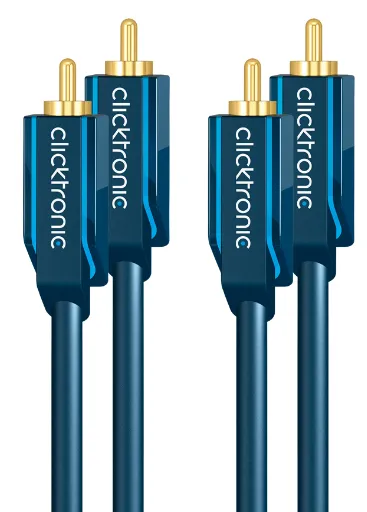 RCA-kabel, stereo Premiumkabel | 2x RCA plugg 2x RCA plugg | 1,0 m | OFC innerledare