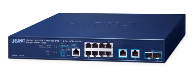 MGS-6311-10T2X L3 8-Port 2.5GBASE-T + 2-Port 10GBASE-T + 2-Port 10GBASE-X SFP+ Managed Ethernet Switch
