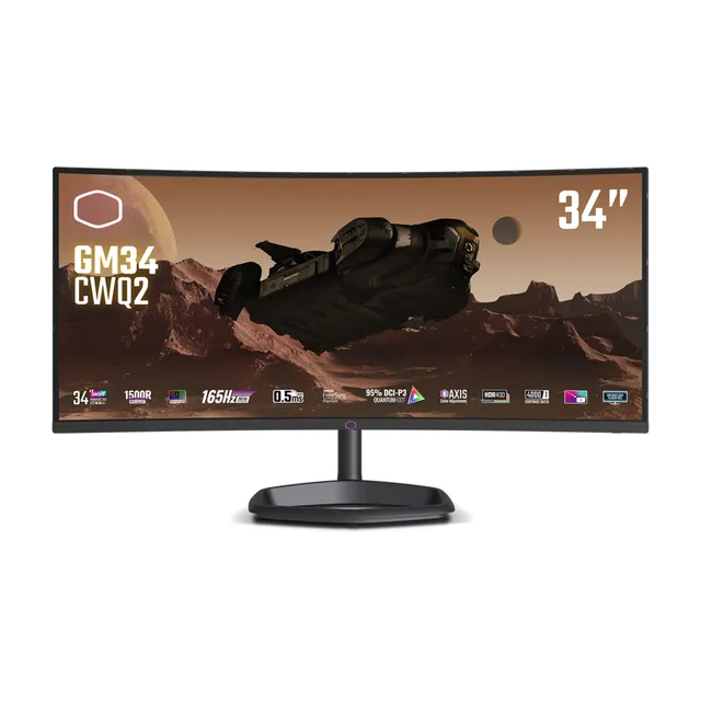 34" Cooler Master GM34-CWQ2 - 3440x1440 (UWQHD) - 144Hz - VA - KVM switch