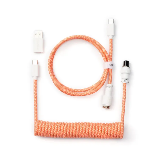 Anpassad Spiralformad Aviator 8K USB-kabel (rosa orange)