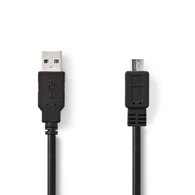 USB-kabel | USB 2.0 | USB-A Hane | USB Micro-B Hane | 480 Mbps | Nickelplaterad | 3.00 m | Rund | PVC | Svart | Låda