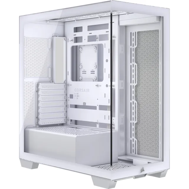 CORSAIR 3500X - Mid tower - utökad ATX - genomskinlig sidopanel (härdat glas) - ingen strömförsörjning (ATX) - vit - USB/ljud