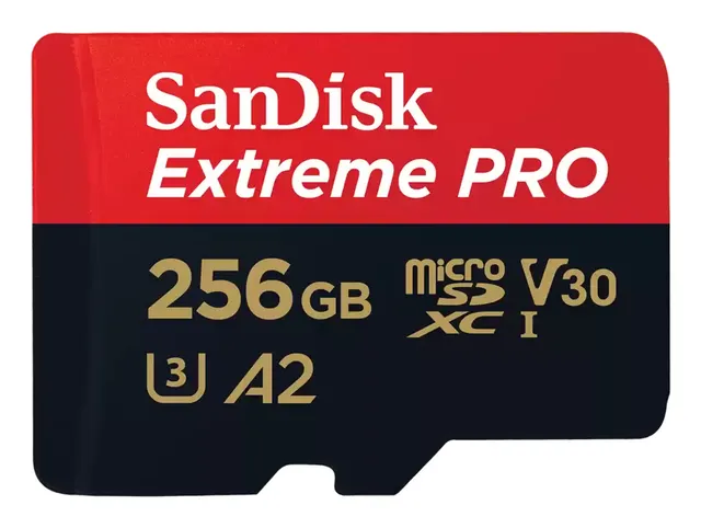MicroSDXC Extreme Pro 256GB 200MB/s A2 C10 V30 UHS-I