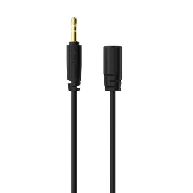 PRO 3,5 mm mini jack-förlängningskabel, 5 m, svart