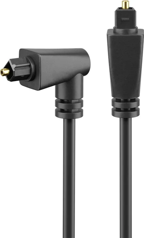 Toslink-kabel vinklad och vridbar Toslink-kontakt > 90° Toslink-kontakt, 1 m