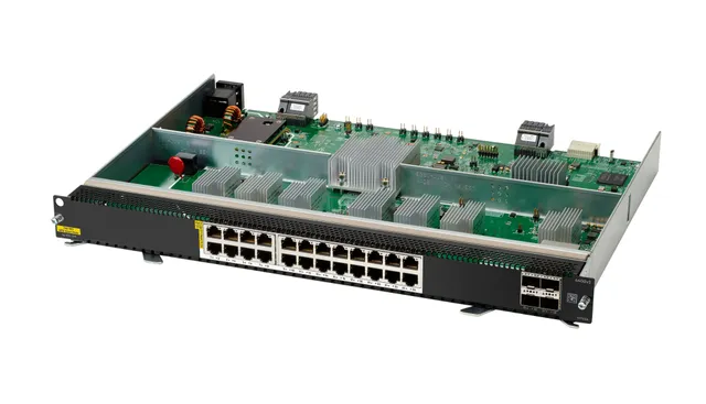HPE Aruba Networking CX 6400 24p Smart Rate 1G/2.5G/5G/10G Class8 PoE and 4p SFP56 v2 Module - Switch - modulär - L3 - Administrerad - 24 x 1/2.5/5/10