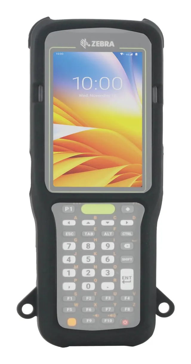 SILICONE RUGGED CASE FOR ZEBRA MC3400 - MC3450 - BLACK - SOFT B