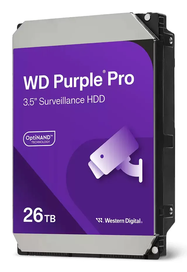 WD Purple Pro WD260PURP - Hårddisk - 26 TB - övervakning, smart video - inbyggd - 3.5" - SATA 6Gb/s - 7200 rpm - buffert: 512 MB