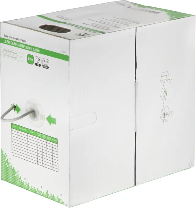 UTP patchkabel, LSZH, Cat6, 305m, box (TP-48BH)