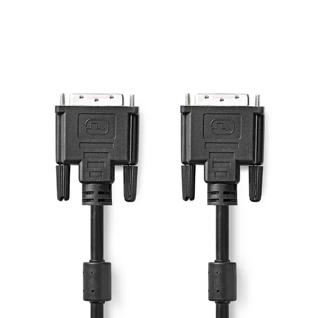 DVI-kabel | DVI-D 24+1-Pin Hane | DVI-D 24+1-Pin Hane | 2560x1600 | Nickelplaterad | 10.0 m | Rak | PVC | Svart | Kuvert