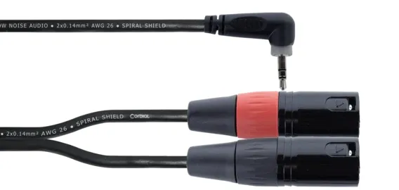 EY 1 WRMM XLR Y-adapter [1x Jack 3,5 mm - 2x XLR 3-pin] 1 m Svart