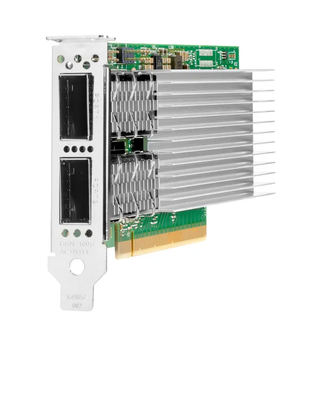 Intel E810-CQDA2 - Nätverksadapter - PCIe 4.0 x16 - 100 Gigabit QSFP28 x 2 - för Edgeline e920, ProLiant DL325 Gen10, DL345 Gen10, DL360 Gen10, DL380