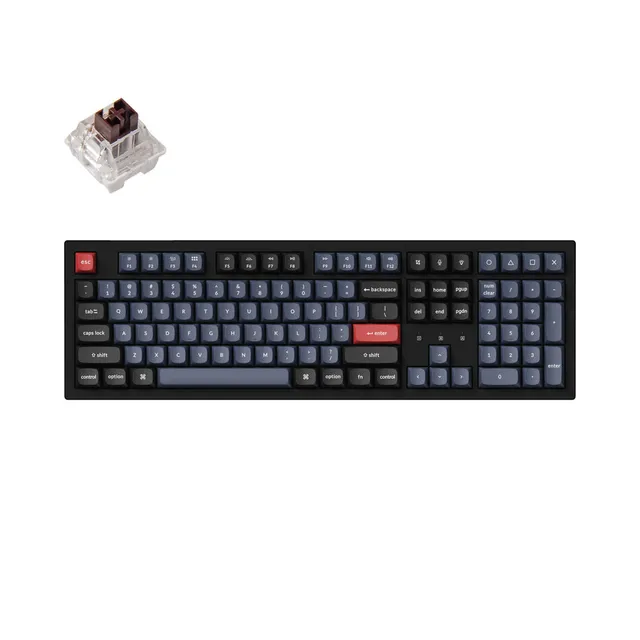 K10 Pro QMK/VIA Wireless RGB Hot Swap K Pro Brown - Gaming Tangentbord - Nordisk - Svart