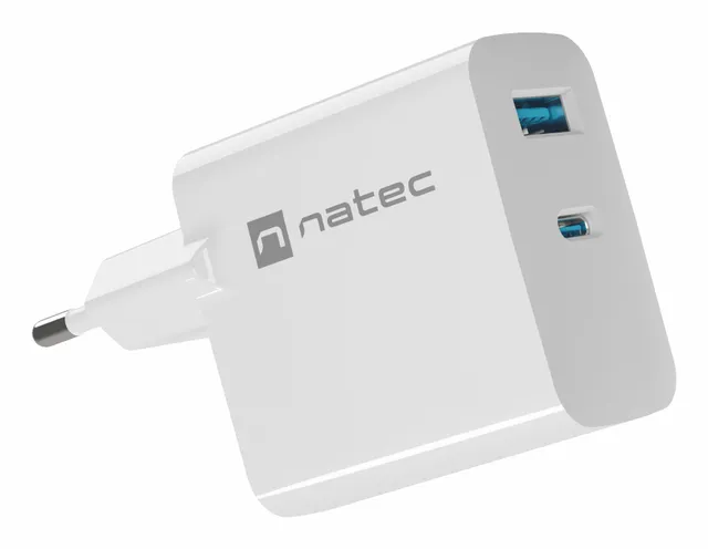 Ribera GaN USB-laddare - USB-A & USB-C - 45W - Vit