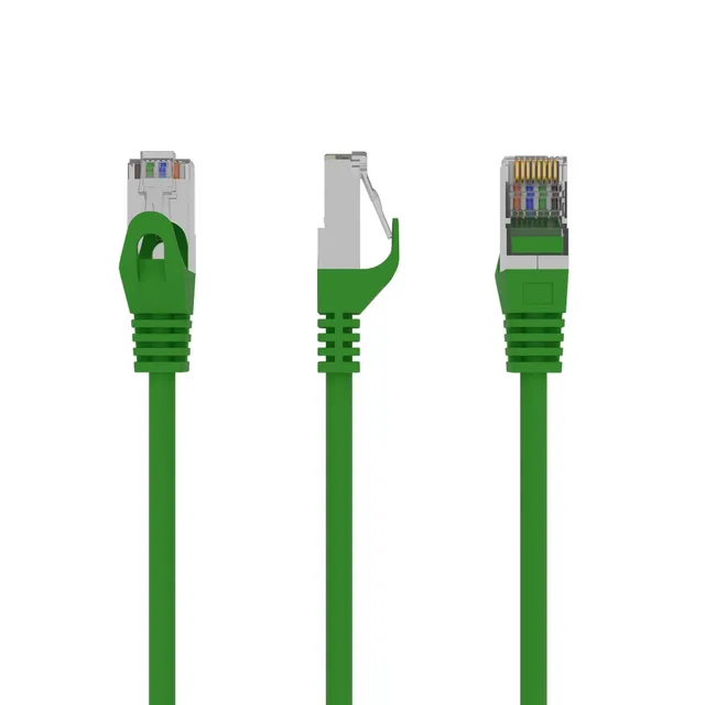 - Patch-kabel - RJ-45 (hane) till RJ-45 (hane) - 2 m - STP - CAT 6 - formpressad, tvinnad - grön